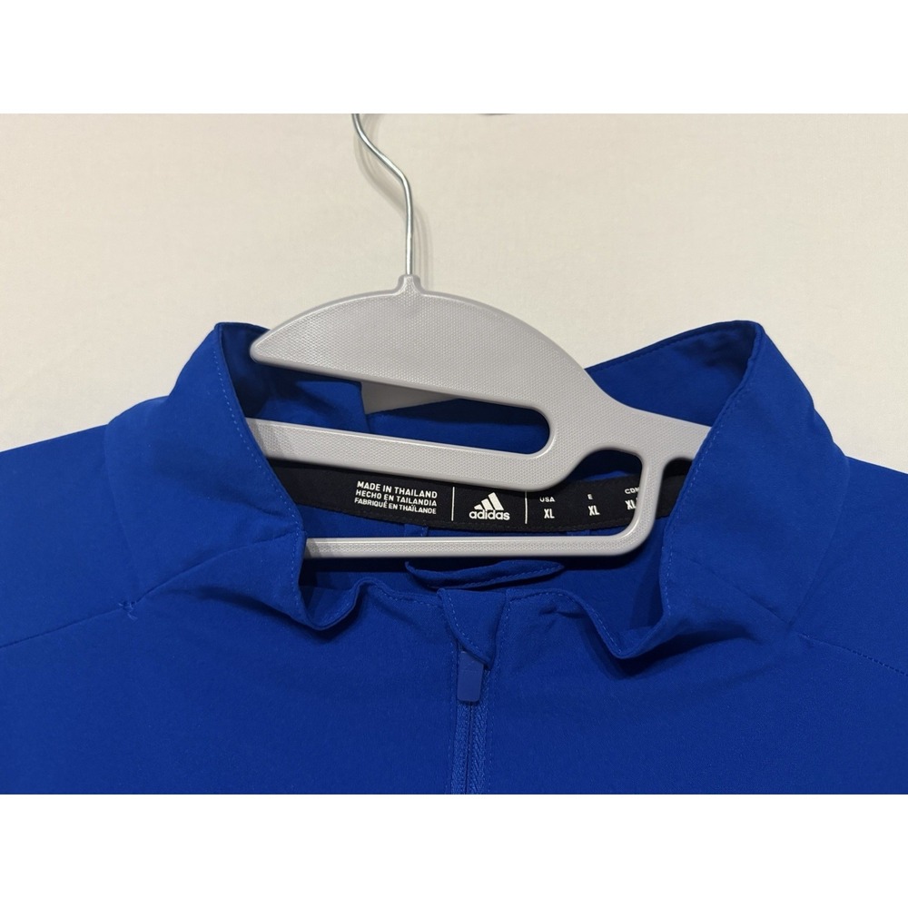 University Of Kansas KU Jayhawks Adidas 1/4 Zip Pullover Sweatshirt XL Blue - Picture 3 of 5